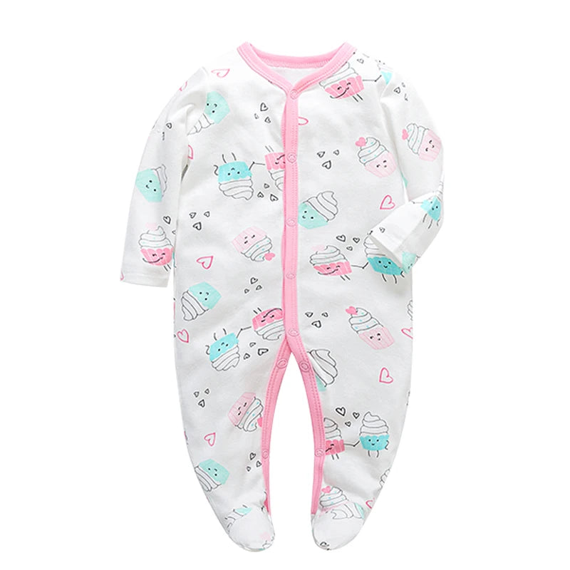 Baby Bodysuit Long Sleeve 100 Cotton For Spring Autumn Newborn