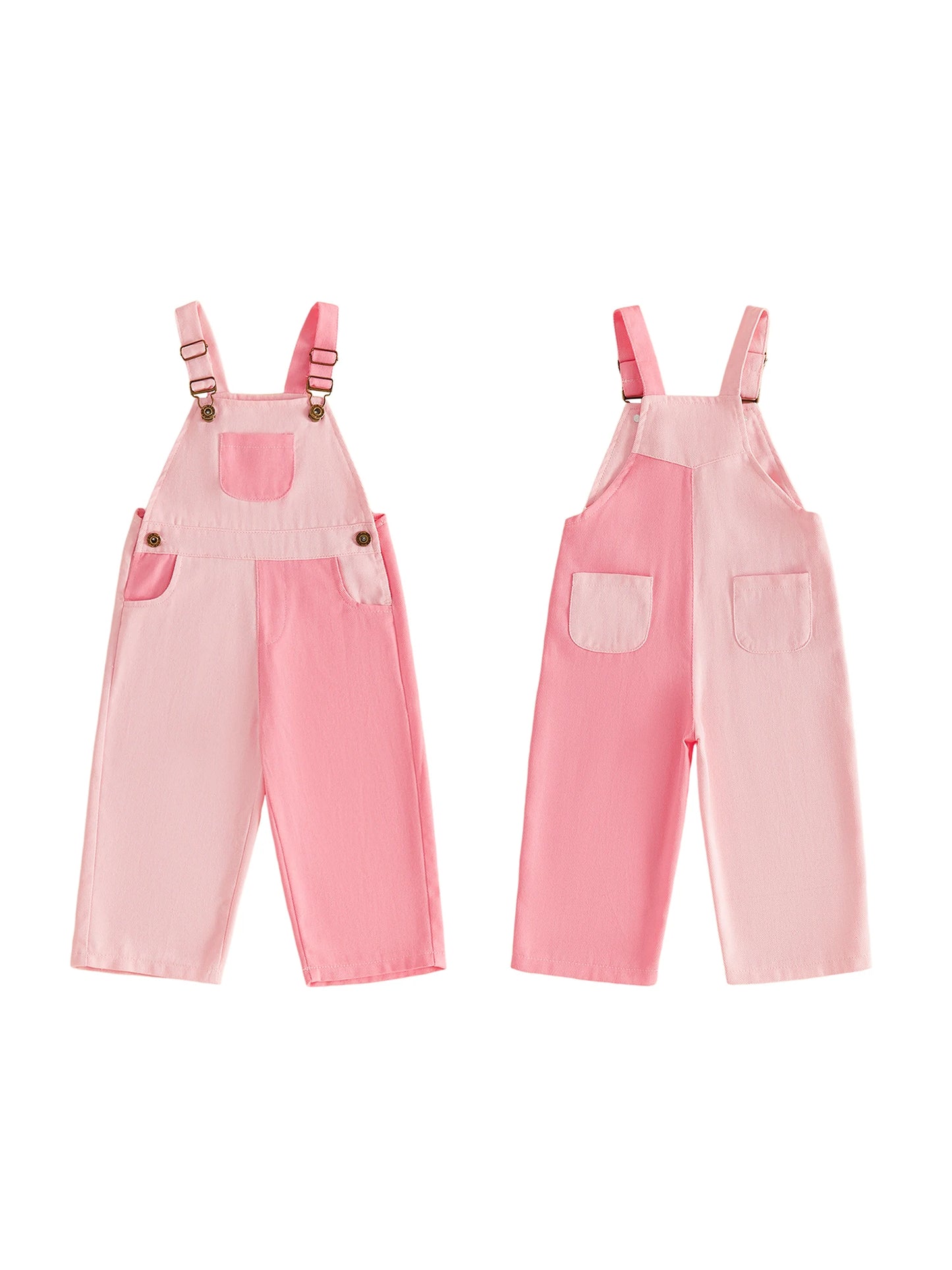 Girls Polyester Square Neck Sleeveless Suspender Romper Premium