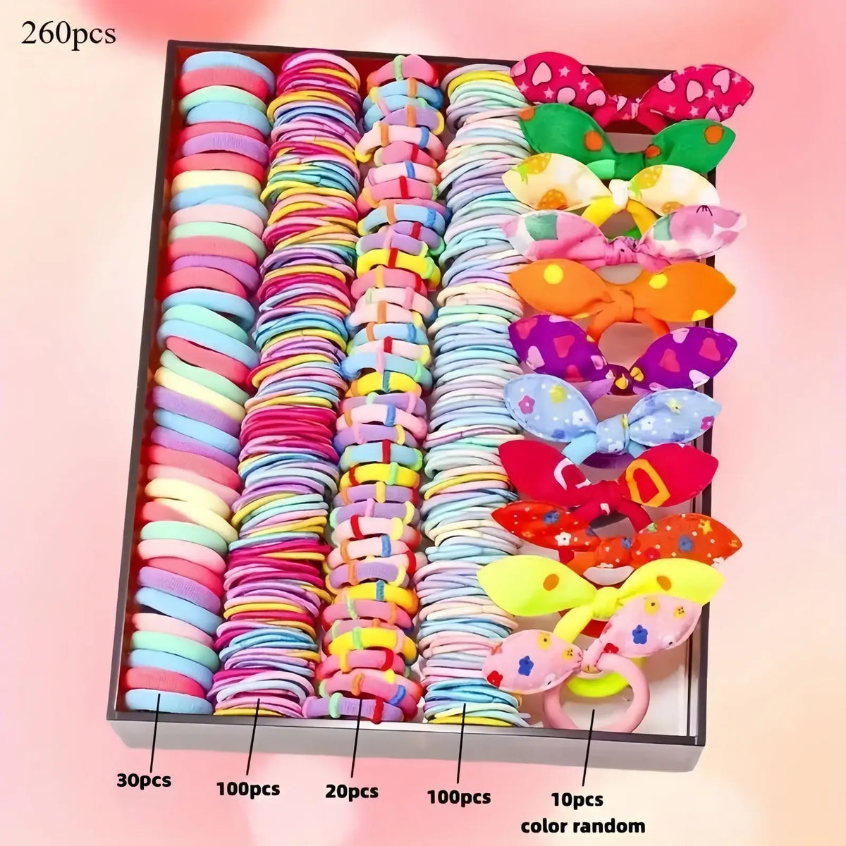 18/546Pcs /1152PCS Bow High Elastic Hair Accessories Set Korean Style Princess Hair Clips, No Hurt Hair Colorful Girls Hair Bands Hair Clips Girls Children No Box
