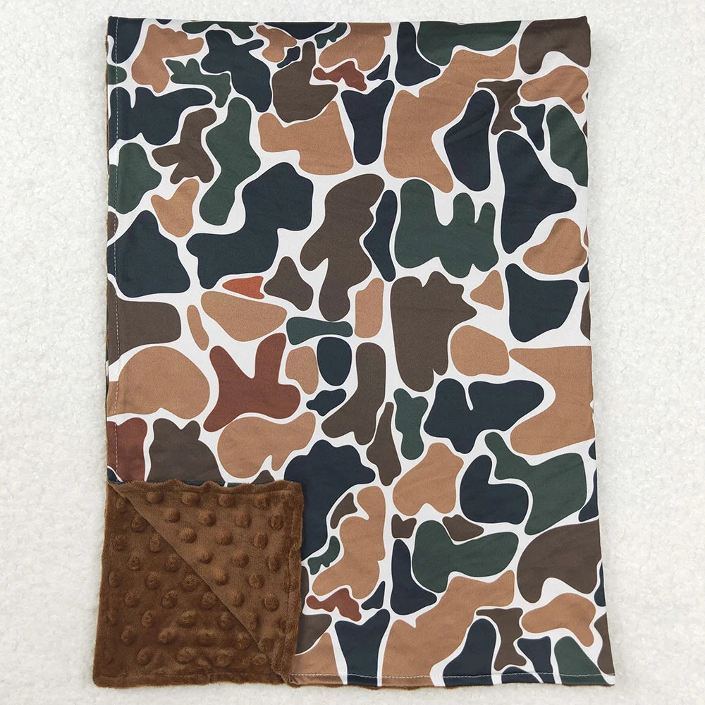 NEW Fashion Baby Kids Children Blankets Boutique Toddler Girls Pink Bows Camouflage Minky Blankets Infant Baby Minky Blankets
