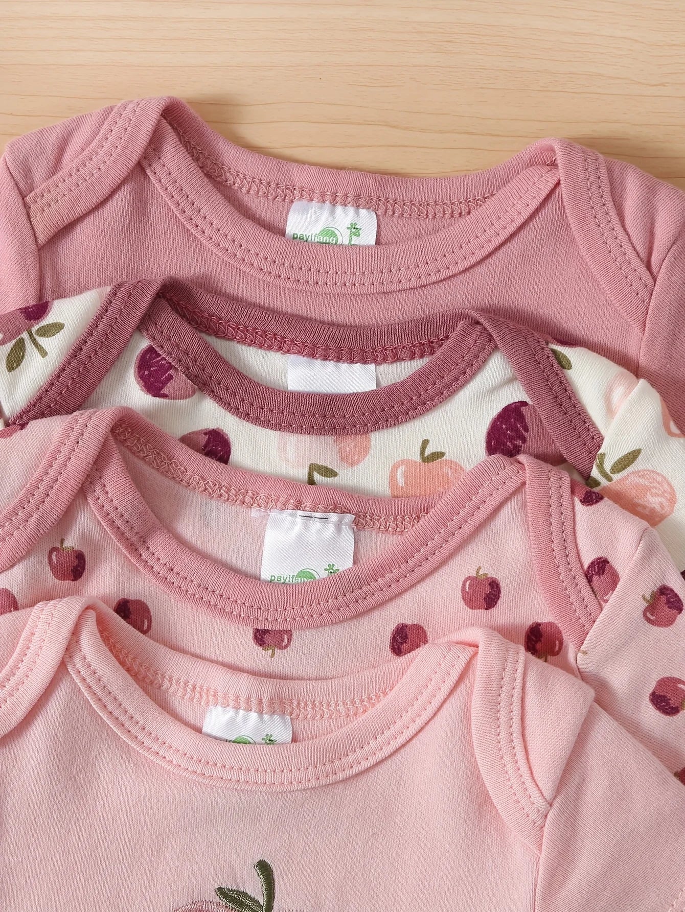 Payifang Baby Girl Cotton Knit Jumpsuit With Embroidery
