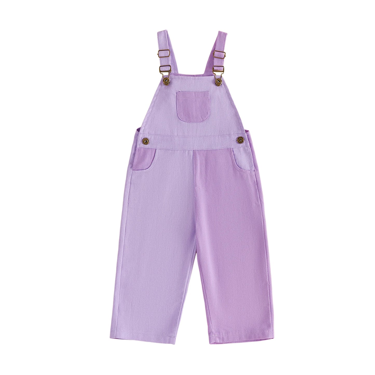 Girls Polyester Square Neck Sleeveless Suspender Romper Premium