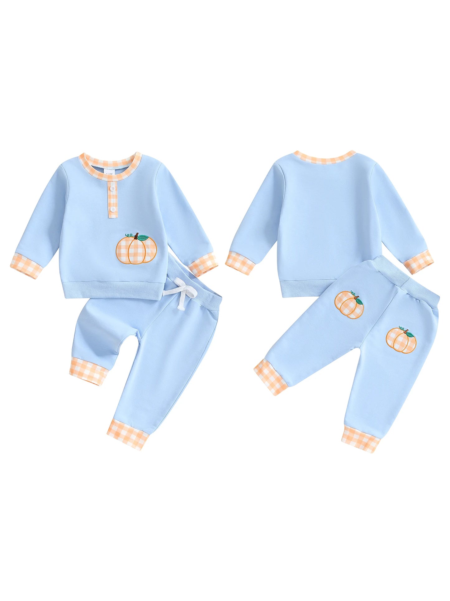 Baby Boys Halloween Ghost Print Hoodie And Pants 2Piece Set