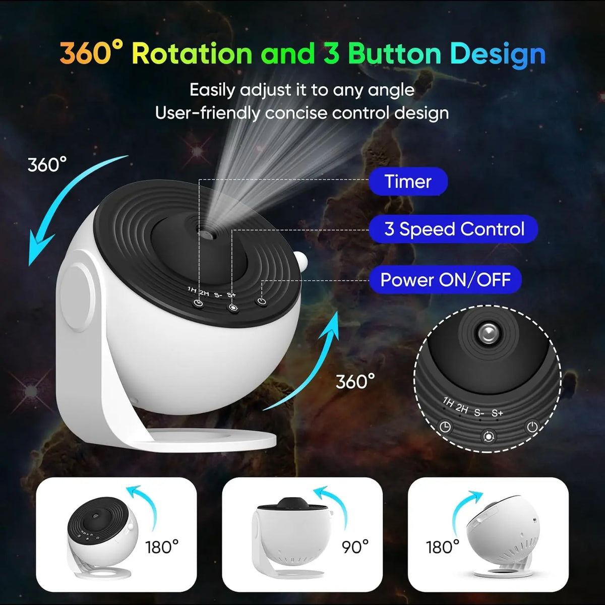 Aiopp Galaxy Projector For Bedroom With HD Star Projection And 13 Film Discs