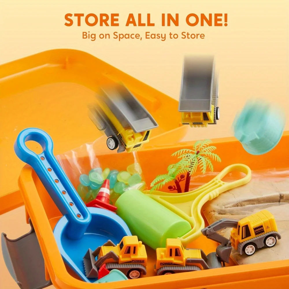 Joyfy Glow In The Dark Construction Sensory Bin Castle Kit