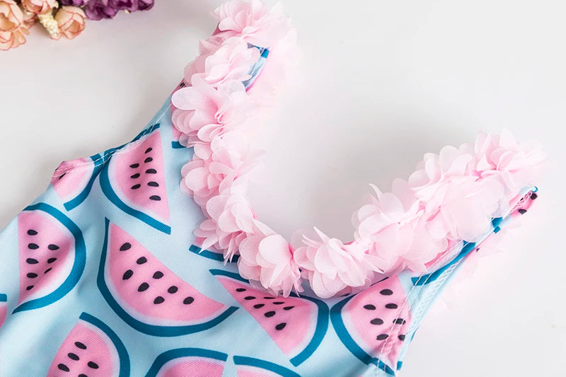 NNJXD Baby Girls Floral Sun Protection One Piece Swimsuit