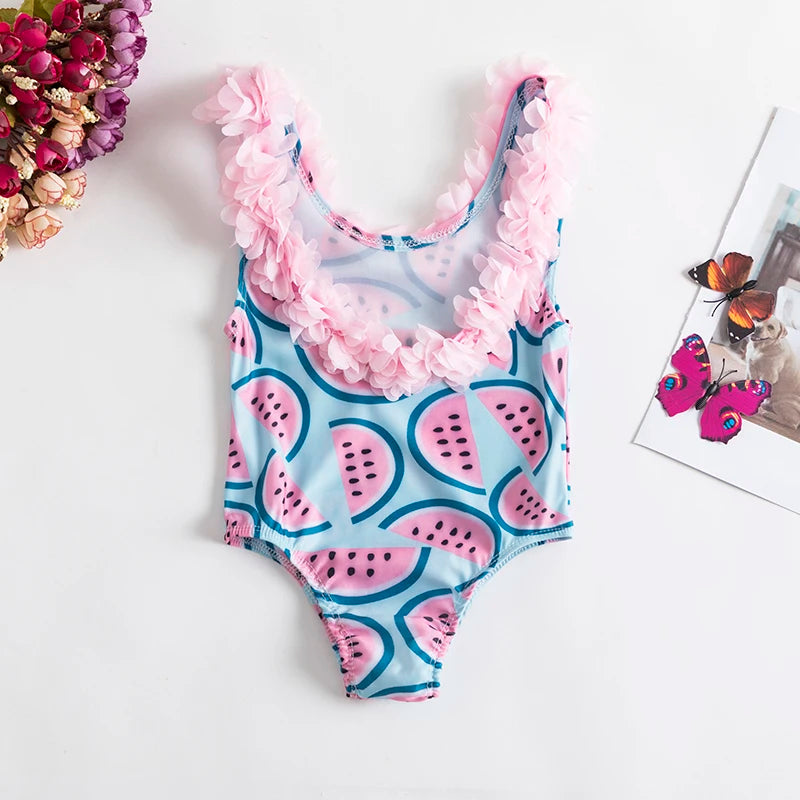 NNJXD Baby Girls Floral Sun Protection One Piece Swimsuit