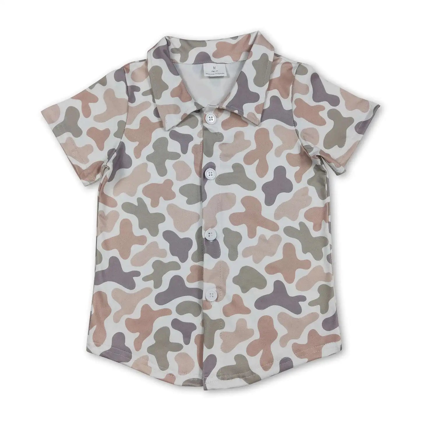 Sibling Baby Boys Southern Hunting Camo Button Up Shirts