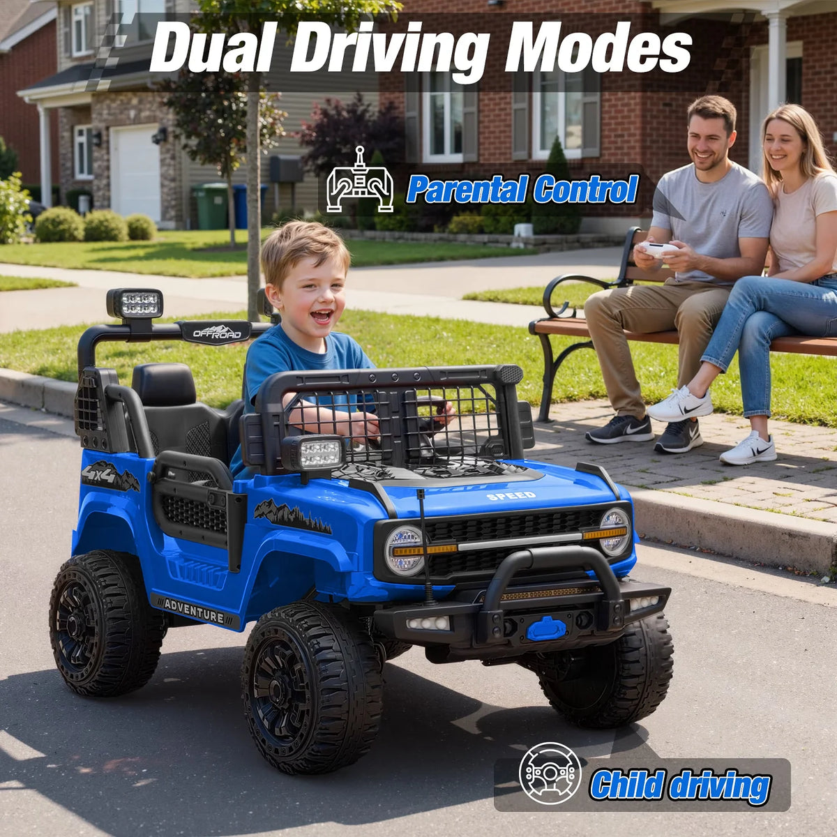 JoyRacer 24V Remote Control Two Seater Electric Ride On Truck