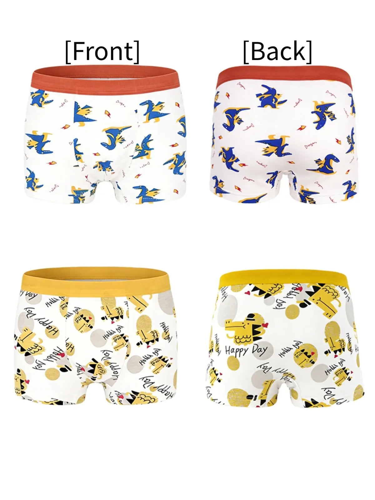 24 Pack Boys Cotton Underwears Kids Soft Boxer Briefs With Non-Roll Waistband