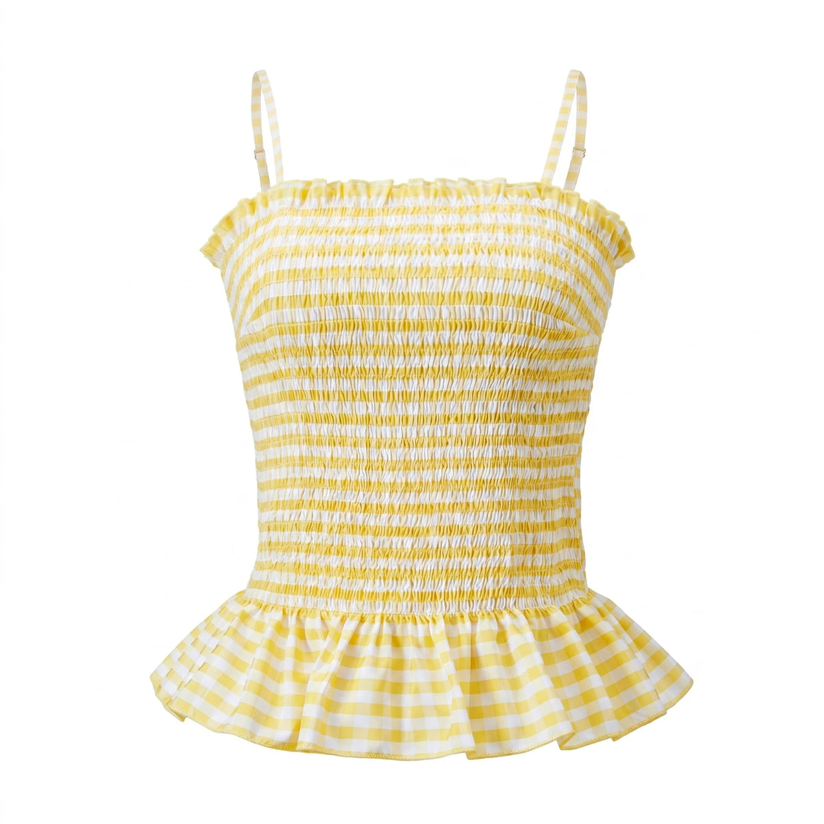 Fashion Tank Tops Smocked Tank Print Spaghetti Strap Camisoles Strap Smocked Sleeveless Spaghetti-Strap Top Rated