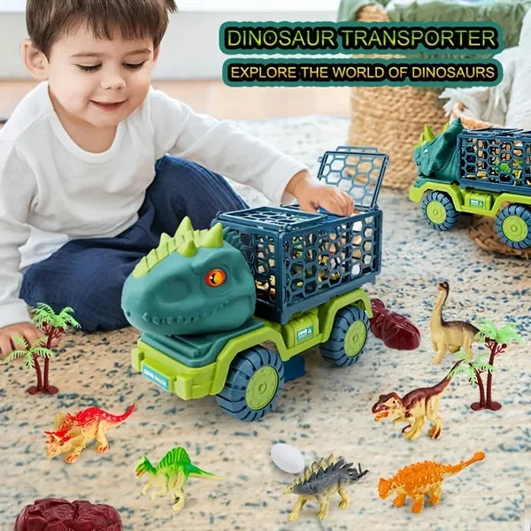 Dinosaur Inertia Transport Toy Car For Kids Play Set