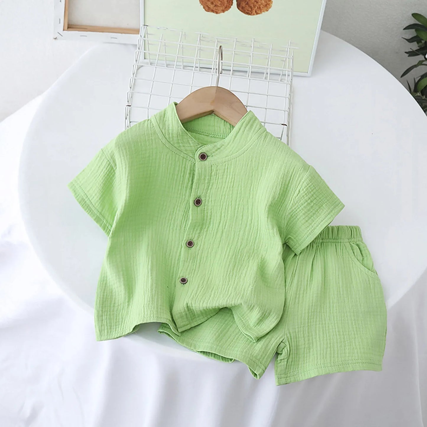 ZOMAXIUJEE Kids Summer Set Outfit For Boys And Girls 4 To 6Y Polyester