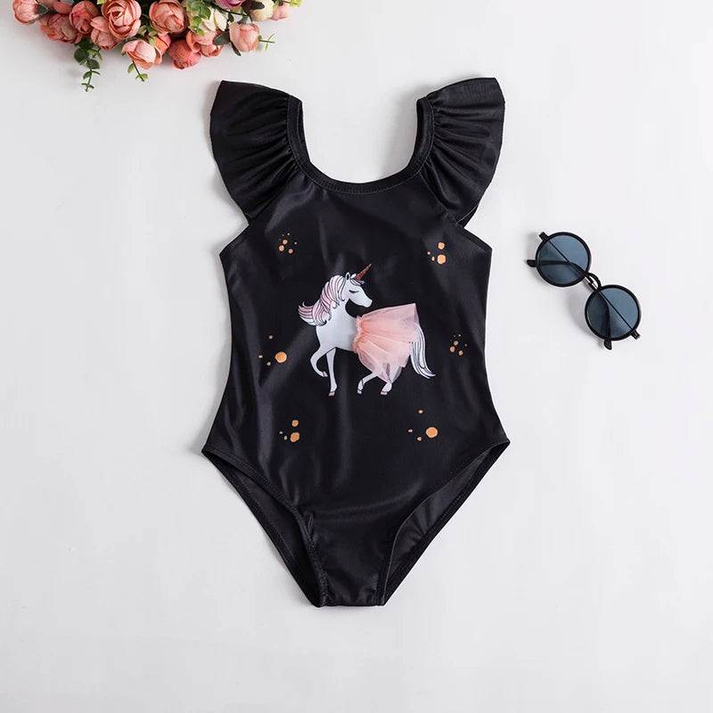 NNJXD Baby Girls Floral Sun Protection One Piece Swimsuit