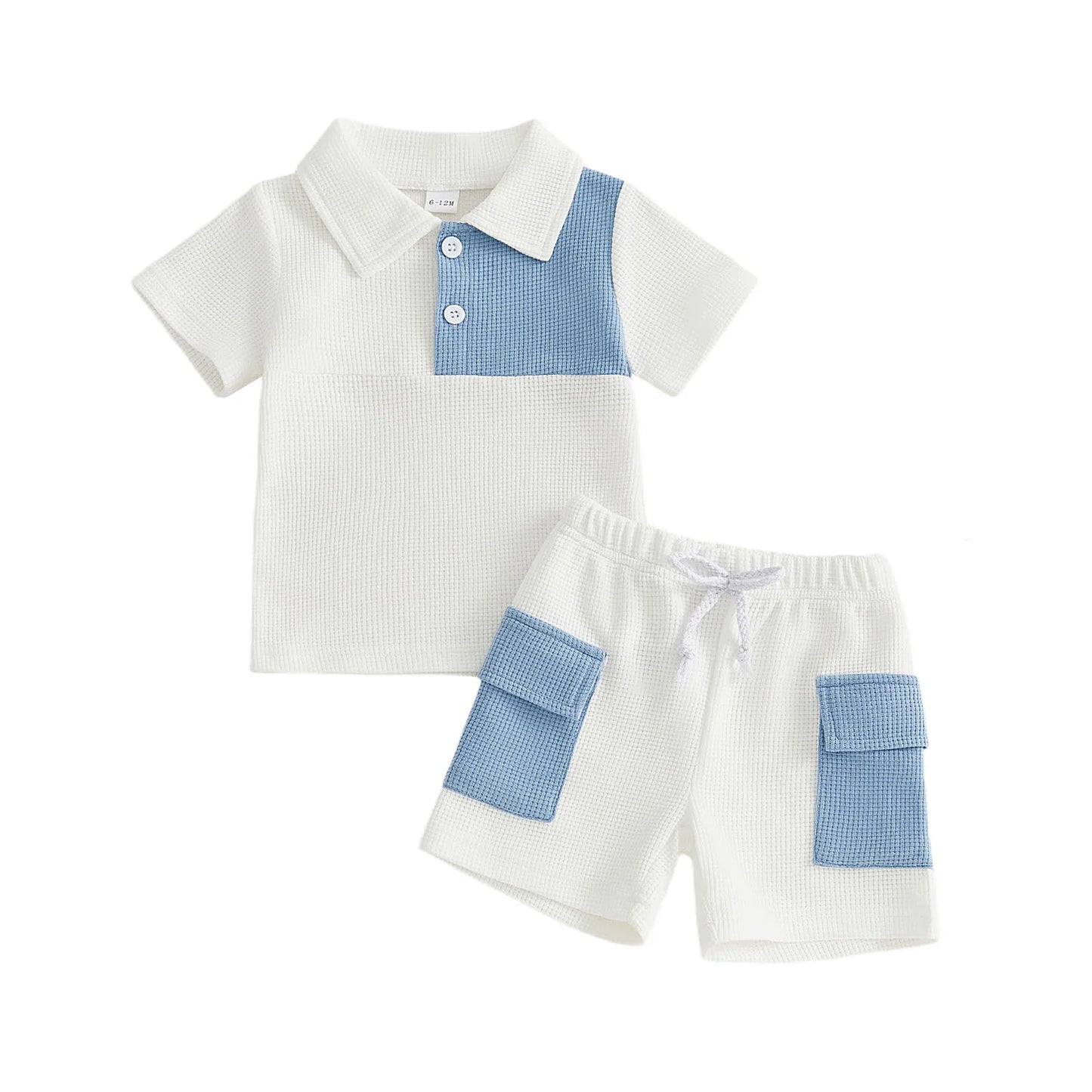 Infant Boy Short Sleeve Shirt And Cargo Shorts Set