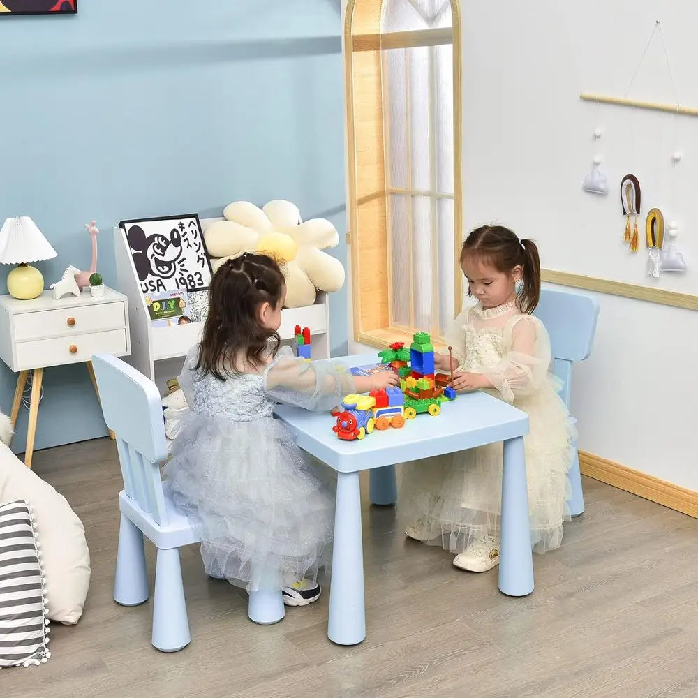 Kids Toddler Table And Chairs Set Plastic Learning Desk