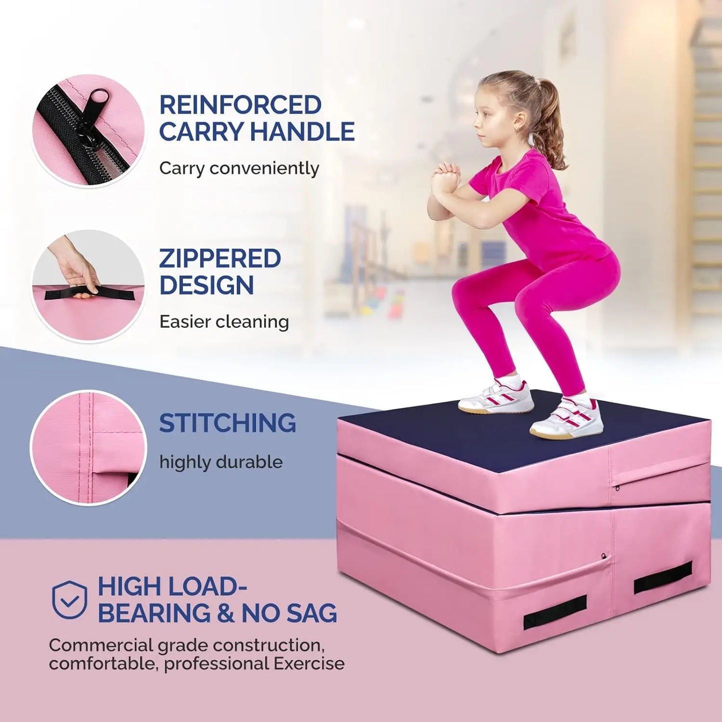 YTYIN Tumbling Mat Cheese Wedge For Kids Home Training Gymnastics
