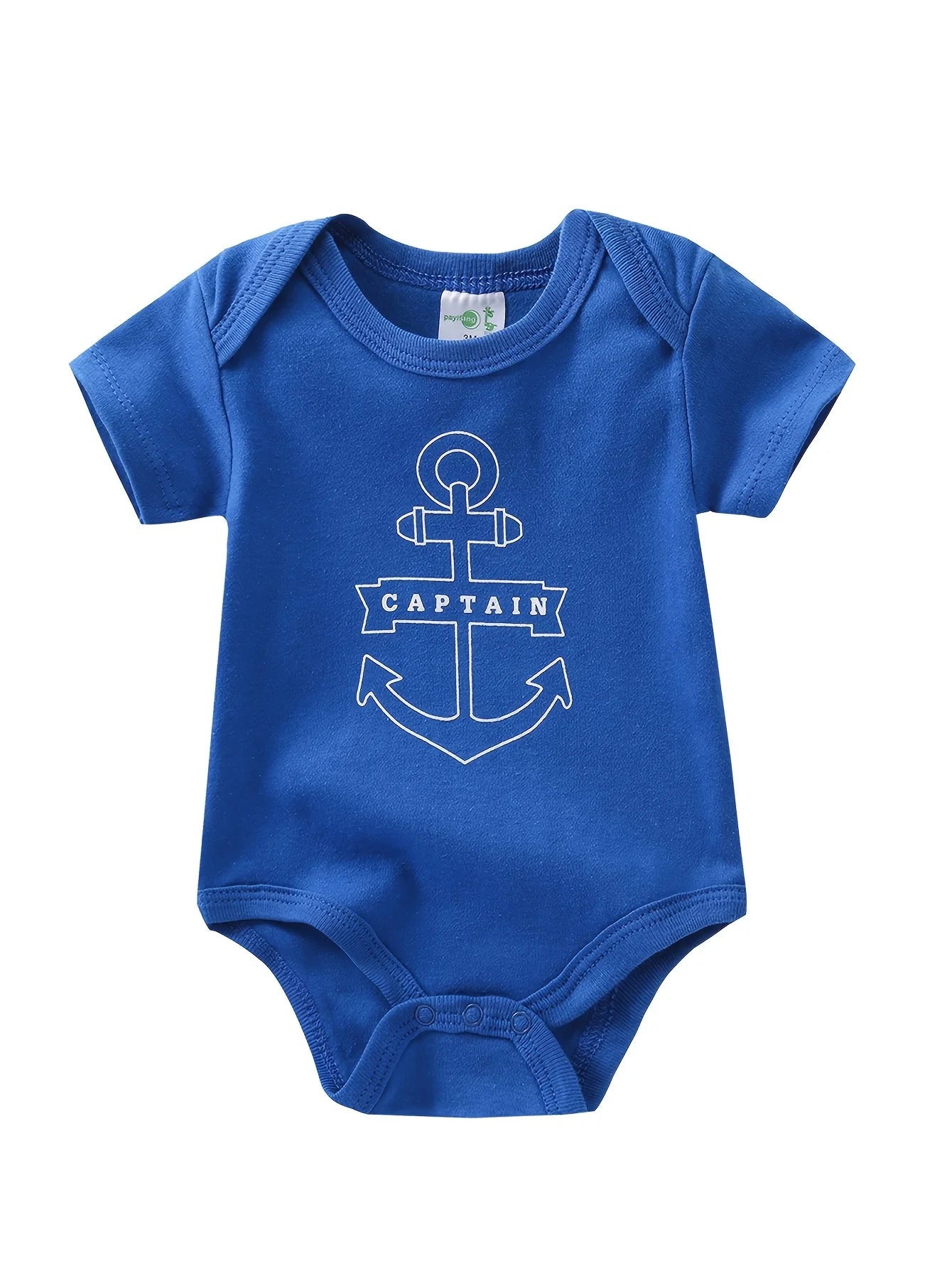 Baby Boy Triangle Rompers 5 Pack With Sailboat Pattern Onesies