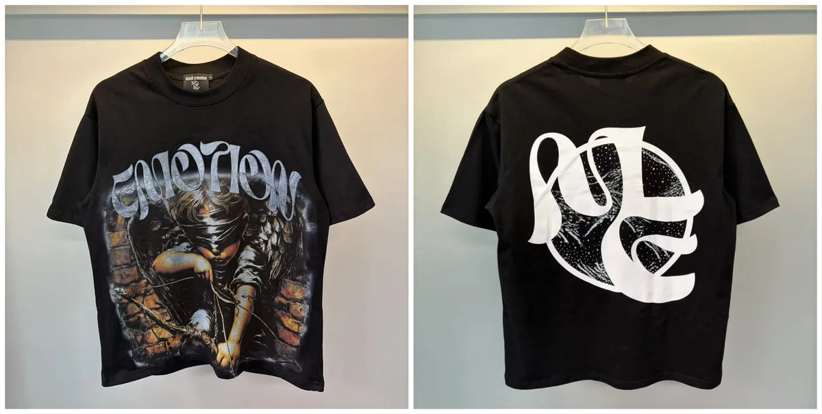 Mixed Emotion Printed Cotton T Shirt For Men Women