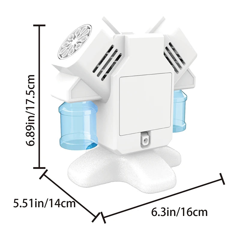KNYYSECQ Double Head Rotating Bubble Machine Outdoor Party Toy