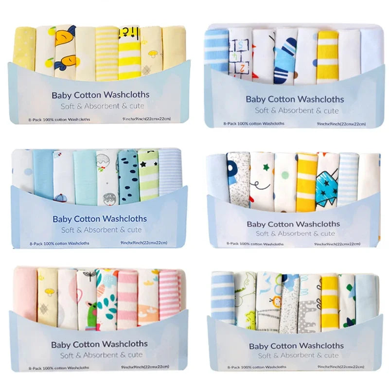 Cotton Newborn Baby Towels Set Washcloths For Nursing And Saliva
