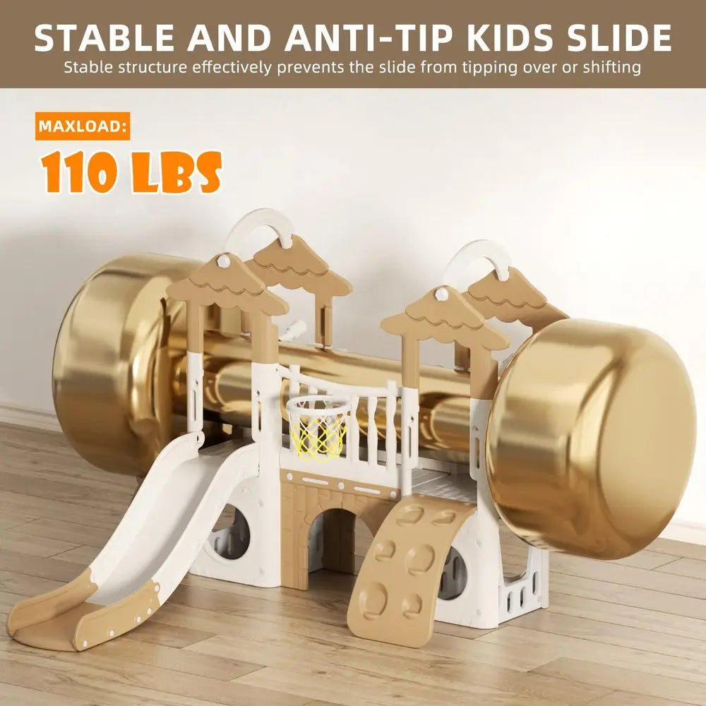 YTYIN 9in1 Toddler Slide Playset Forest Treehouse Indoor Outdoor Playground