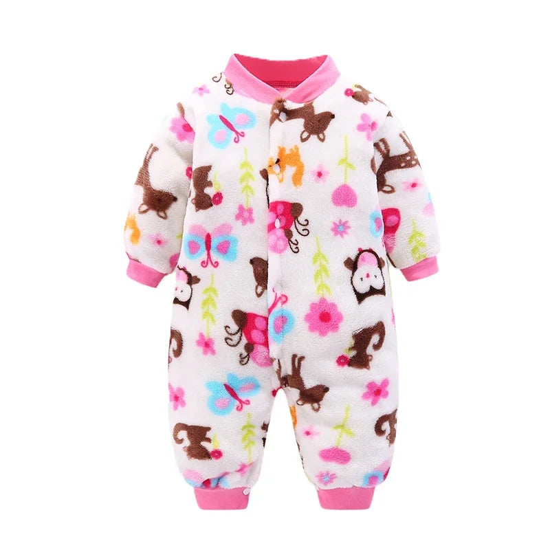 Childdkivy Infant Romper Jumpsuit Soft Flannel Baby Clothes