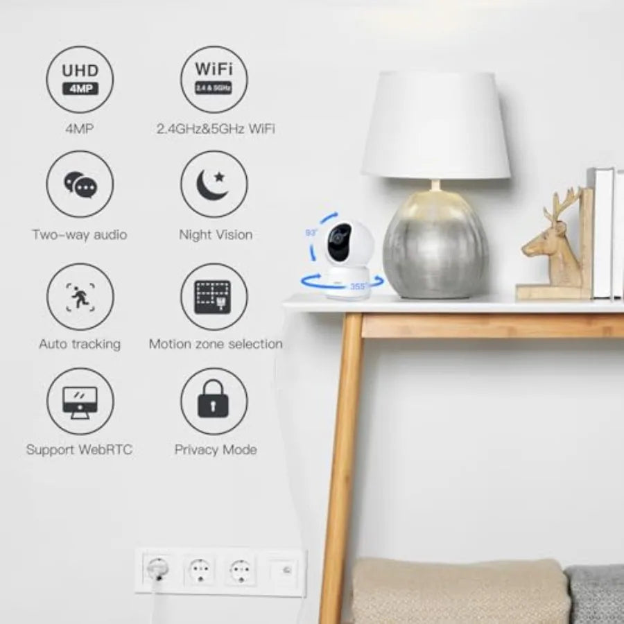 Indoor 5G Security Camera For Pet Monitoring And Baby Care