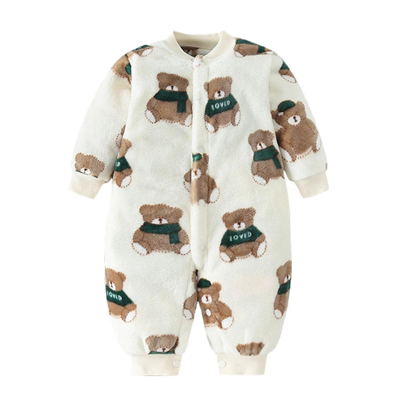 Childdkivy Infant Romper Jumpsuit Soft Flannel Baby Clothes