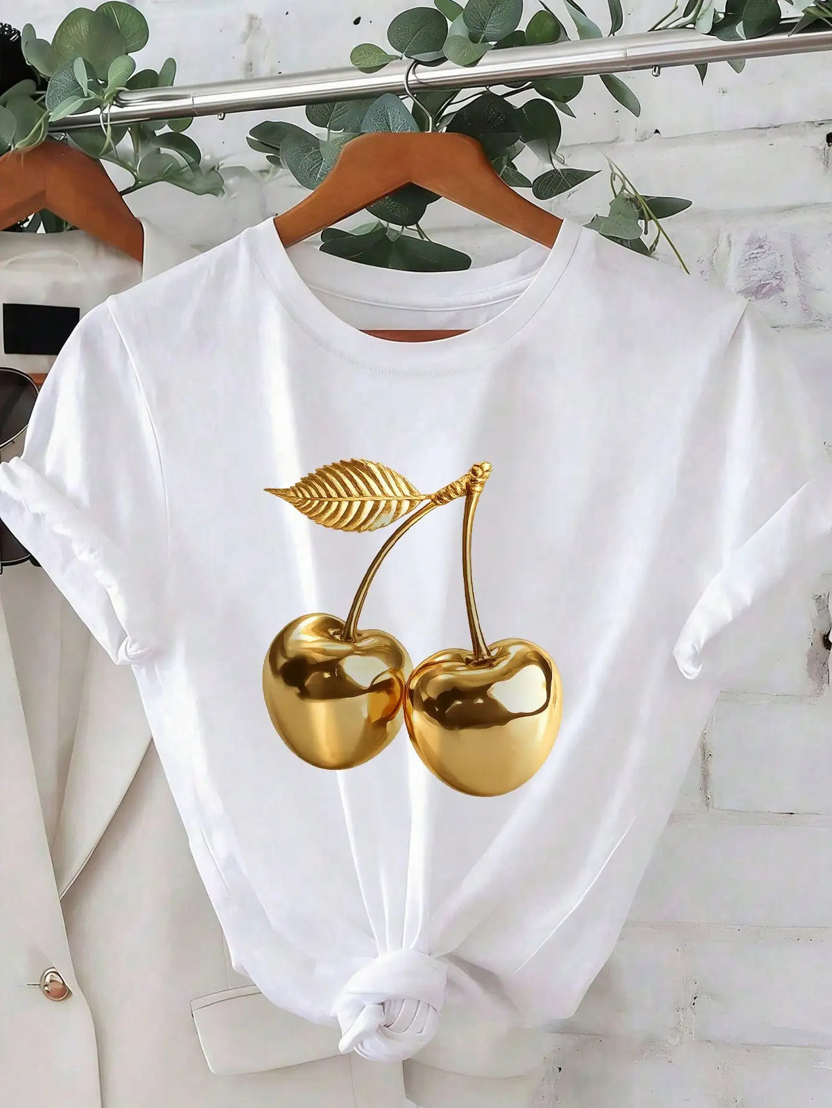 1 Pack Girls Casual Printed Crew Neck Short Sleeve T-Shirt Summer Student Youth Clothing