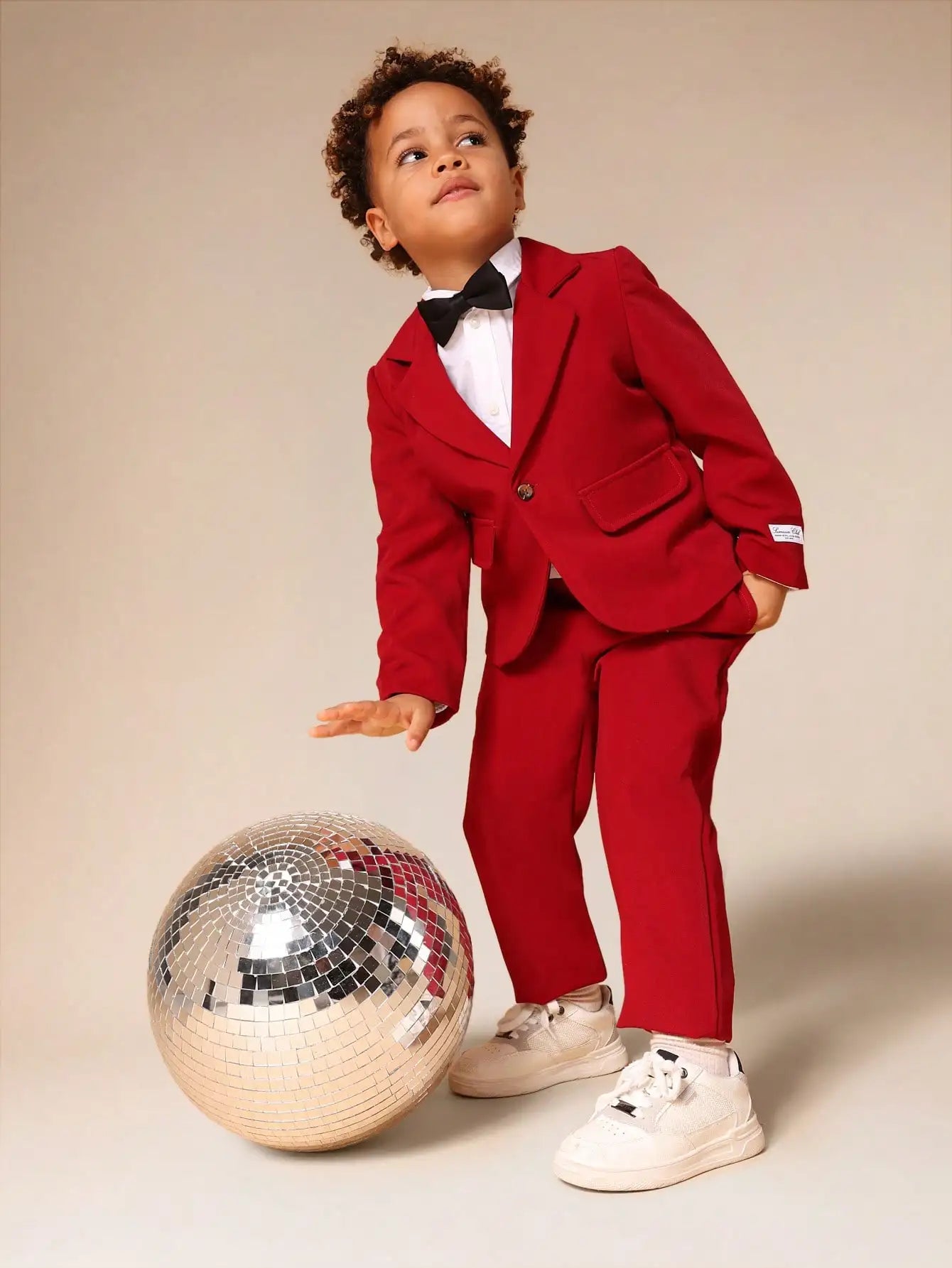 Boys Formal Suit Set With Single Button Blazer And Pants