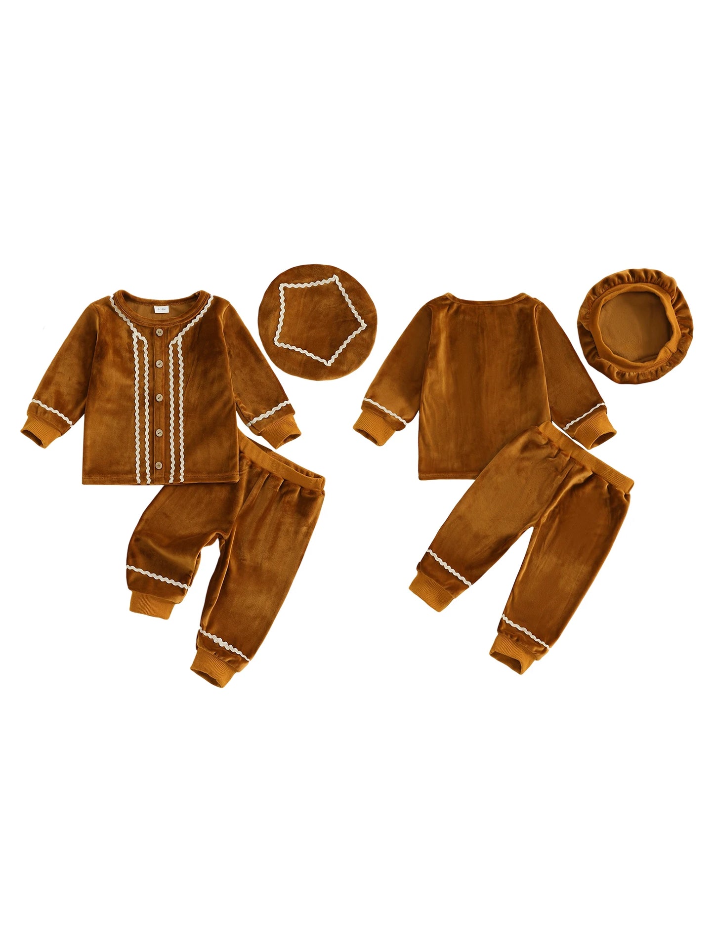 Toddler Christmas Outfit Set Santa Costume With Hat Baby Boy