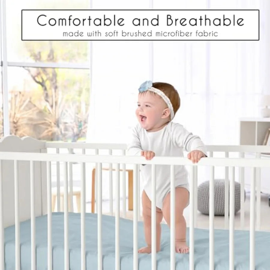 4 Piece Baby Crib Bedding Set Ocean Seashells Infants Nursery