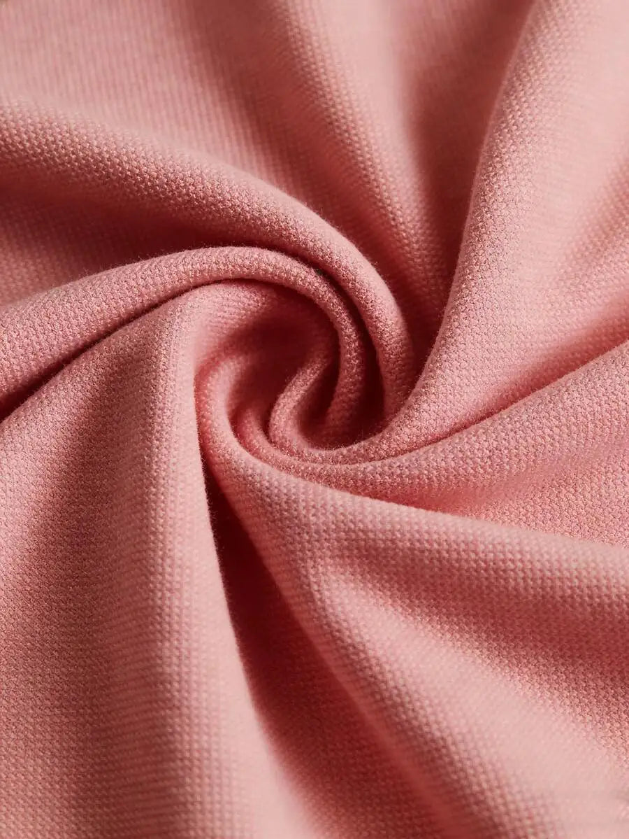 Mens Dusty Pink Short Sleeve Shirt Solid Color Classic Lapel Collar, Casual Versatile Top For Daily Wear Weekend Outfits Sports