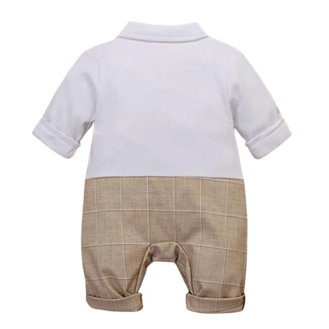 Kabeier Toddler Plaid Formal Anniversary Dress Romper Outfit