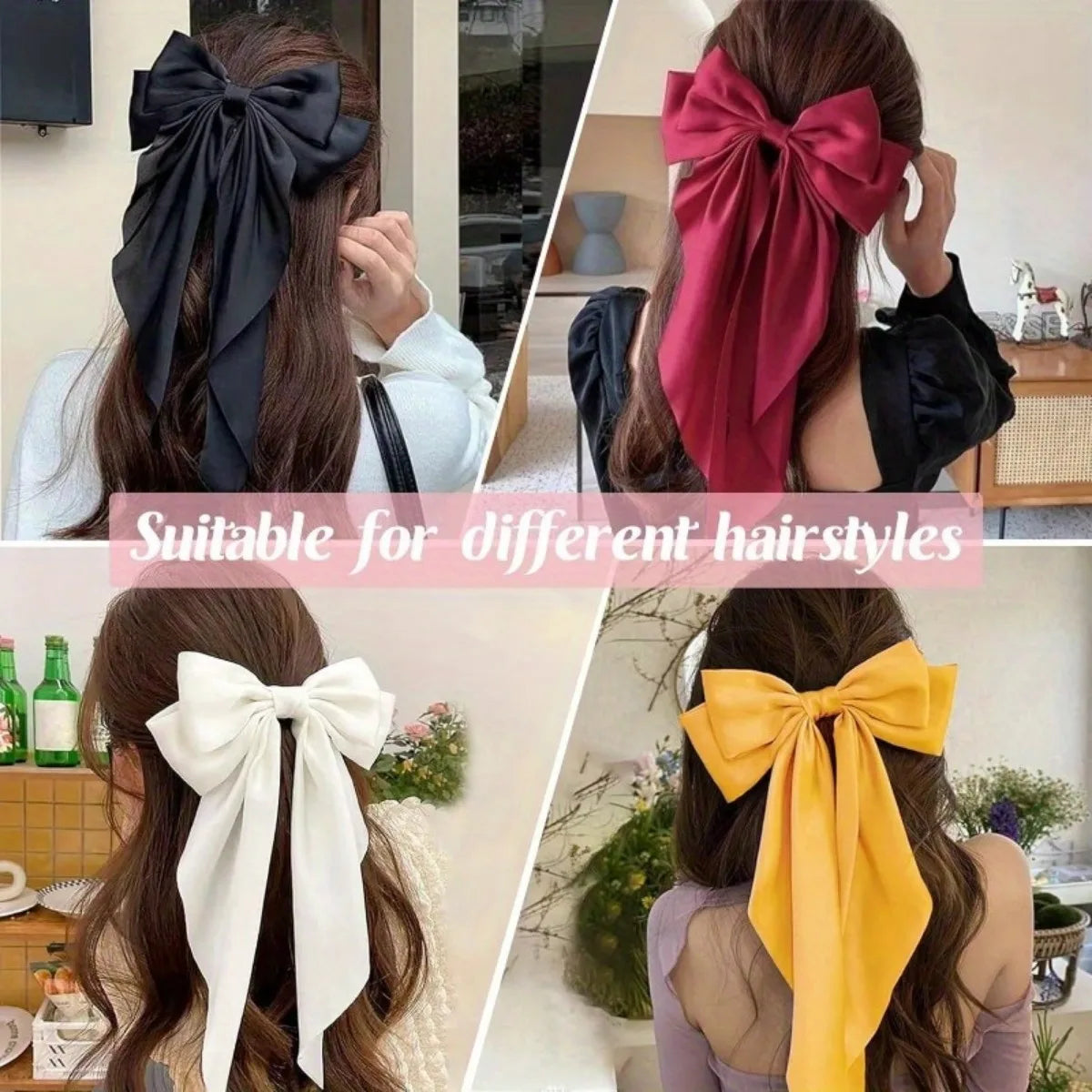 New Bows Hair Clips Bow Barrette Headband for Girl Bow Ribbon Hair Clip JZ094