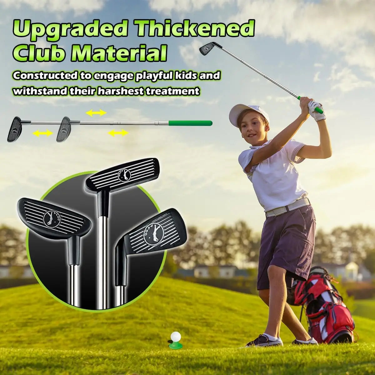 VATOS Kids Toy Golf Set Auto Returner Mini Golf Game