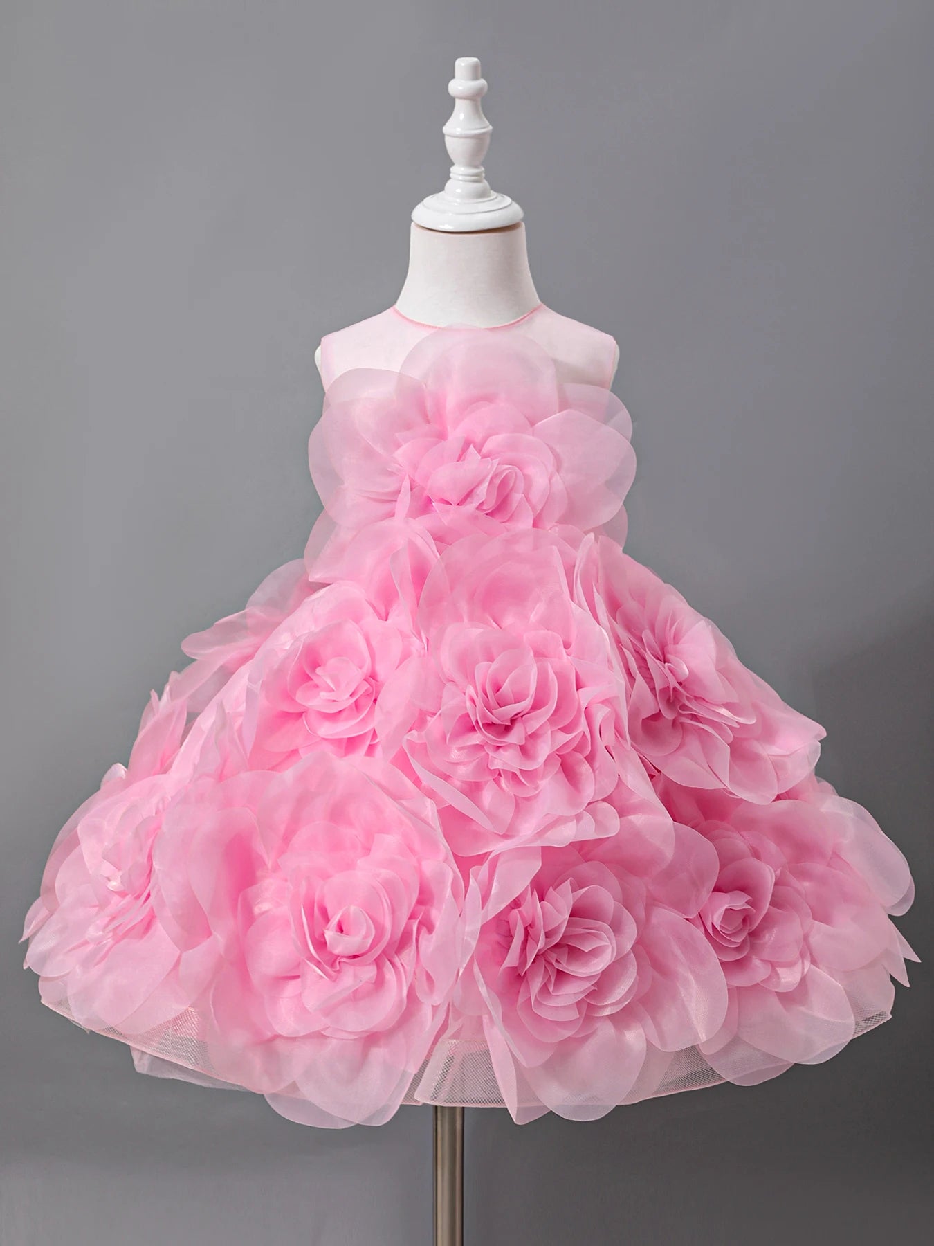 Girls Princess Dress Luxury Elegant Sleeveless Party Evening Gown
