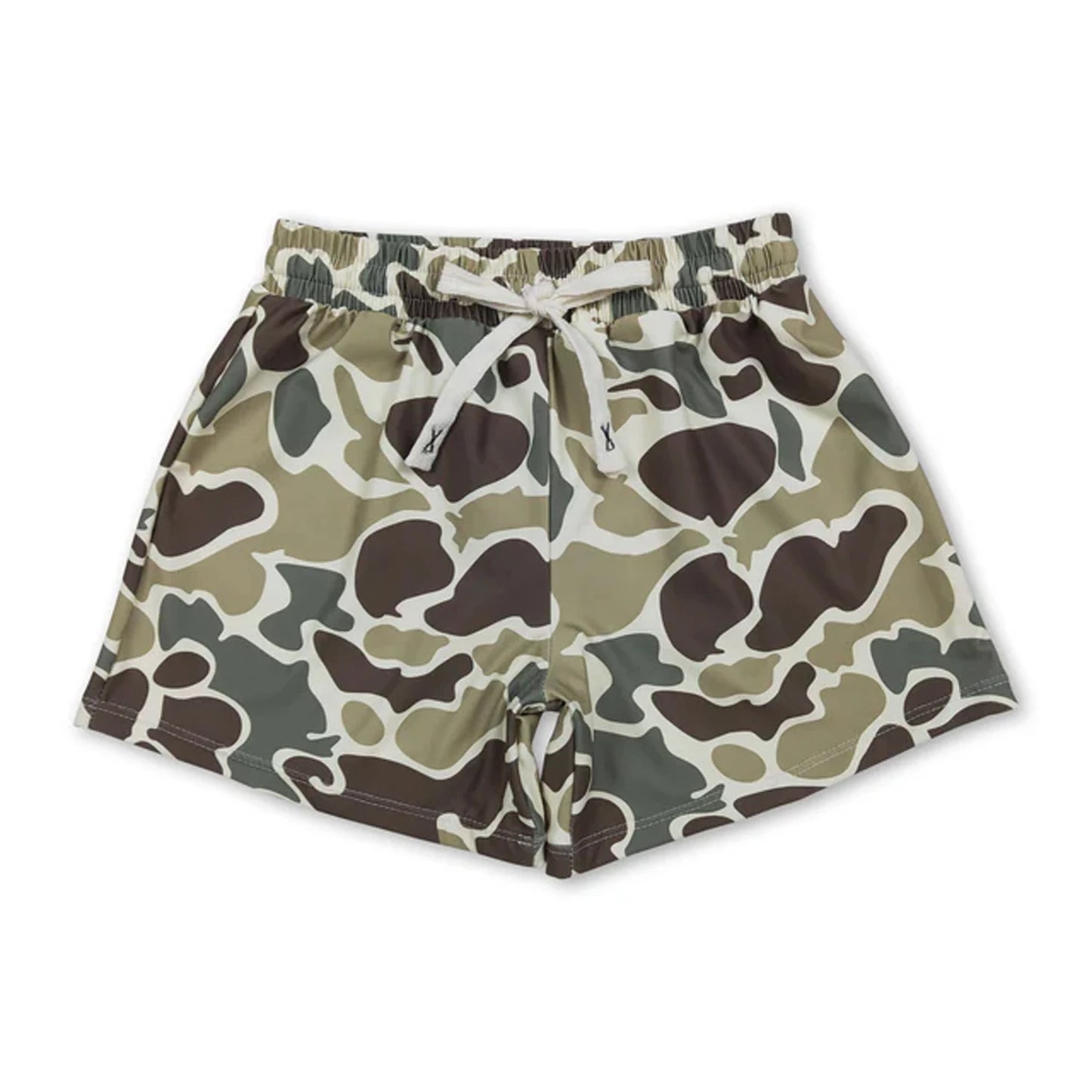 Kids All Over Print Boys Milk Silk Quick Dry Swim Trunks