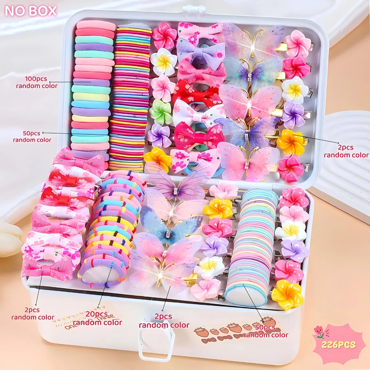 18/546Pcs /1152PCS Bow High Elastic Hair Accessories Set Korean Style Princess Hair Clips, No Hurt Hair Colorful Girls Hair Bands Hair Clips Girls Children No Box