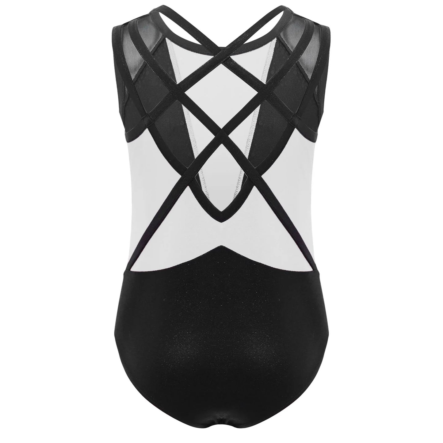 iEFiEL Kids Ballet Leotard Rhinestones Crisscross Back