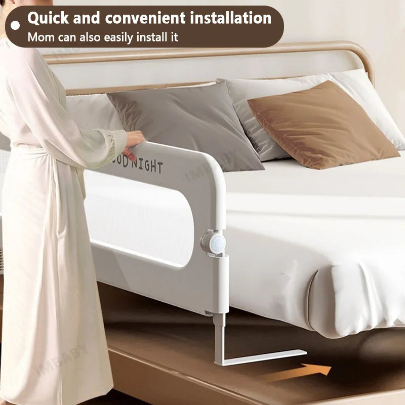 IMBABY Bed Guardrail for Baby Sleep Safety Fence Rails Barrier