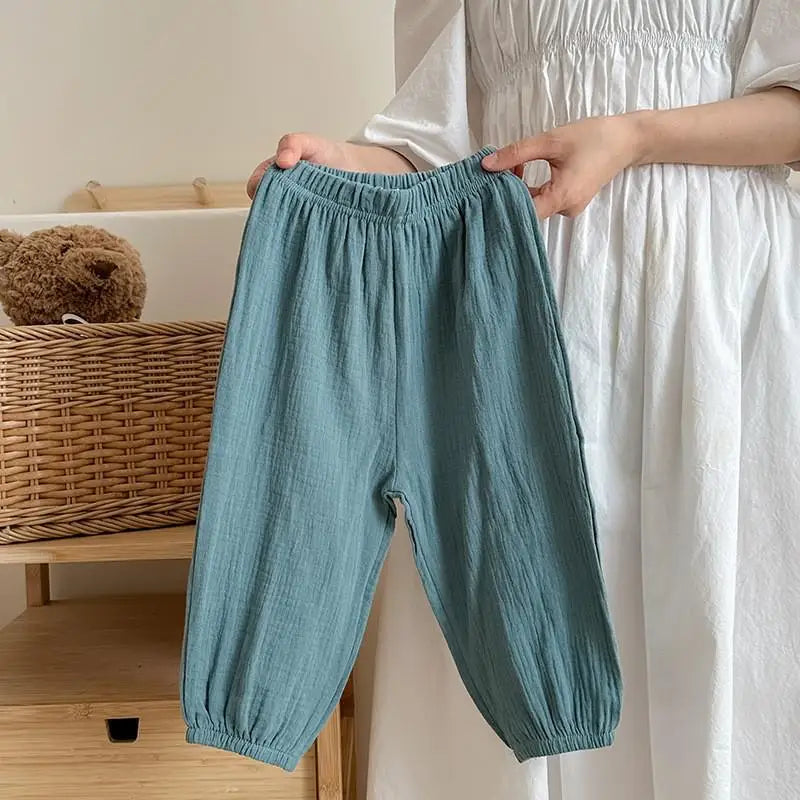 Kids Anti Mosquito Pants Unisex Lightweight Polyester Elastic Waist