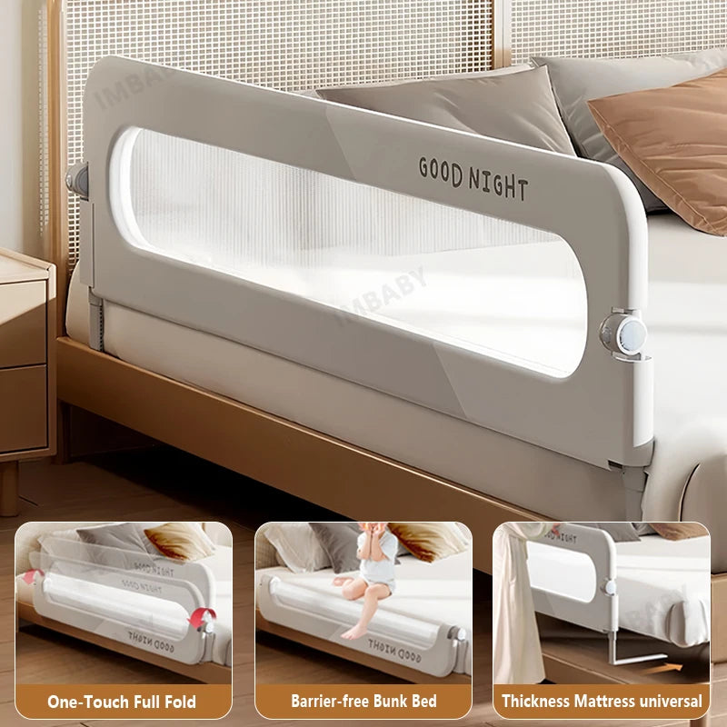 IMBABY Bed Guardrail for Baby Sleep Safety Fence Rails Barrier