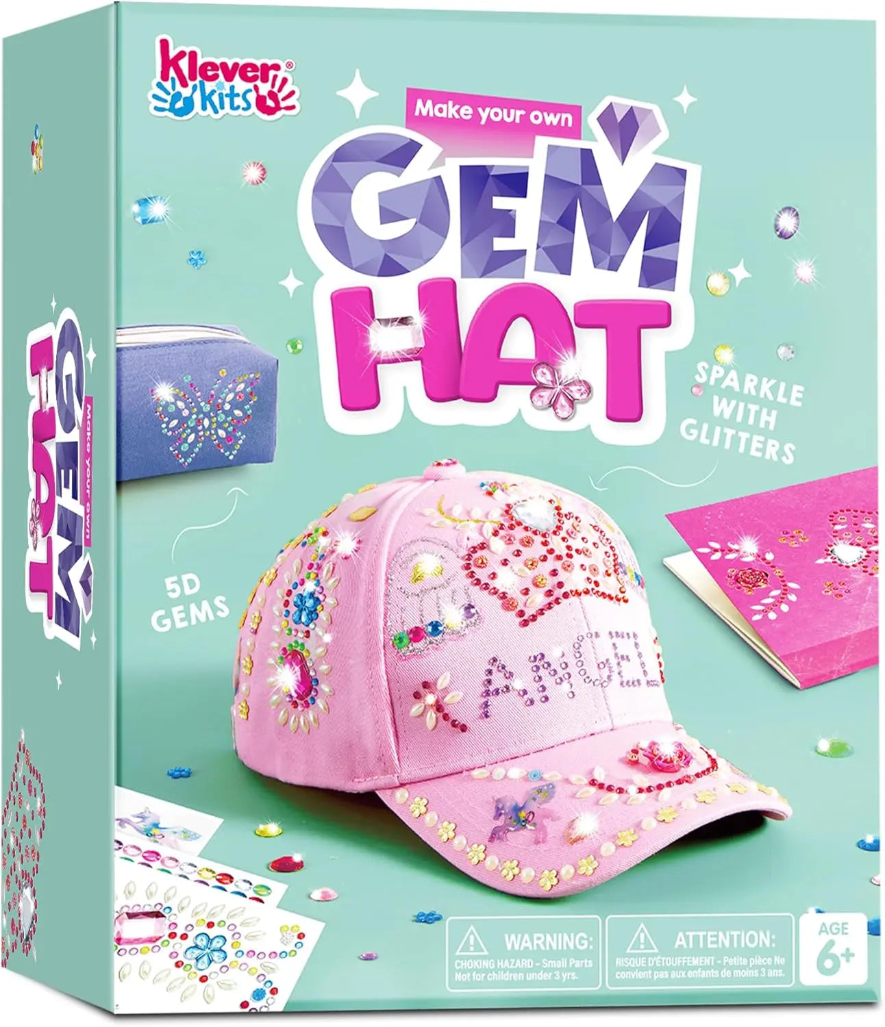 Joyfy Decorate Your Own Baseball Cap Kit With Gem Stickers