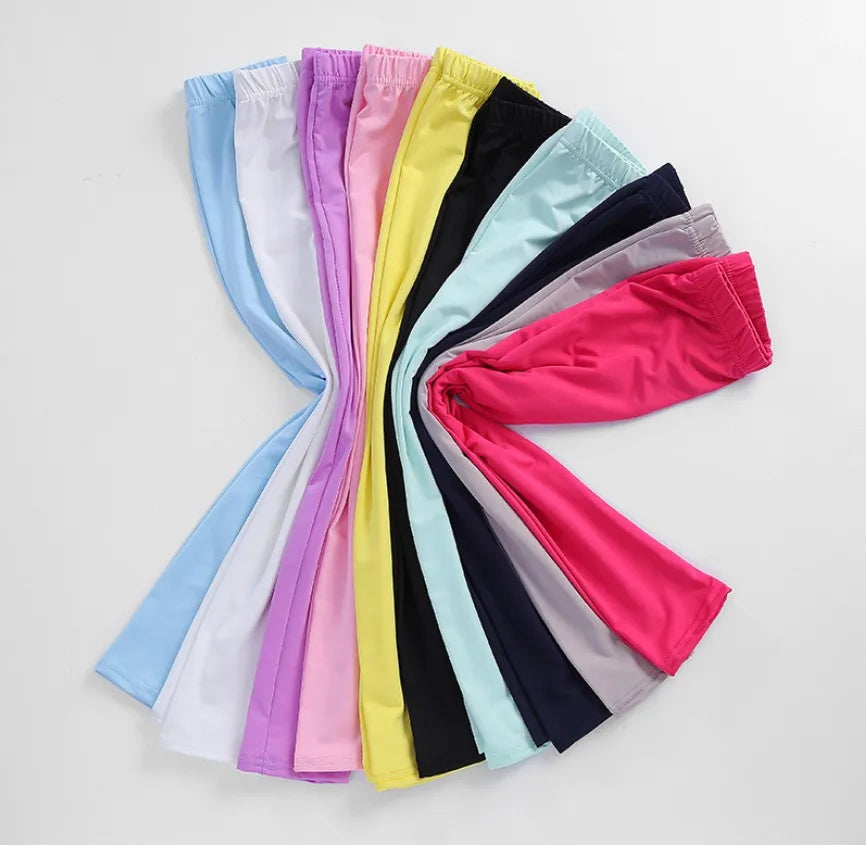 3-11Years Old Children Candy Color Spring And Autumn Leggings Tight Pencil Pants Girls Solid Color Pants