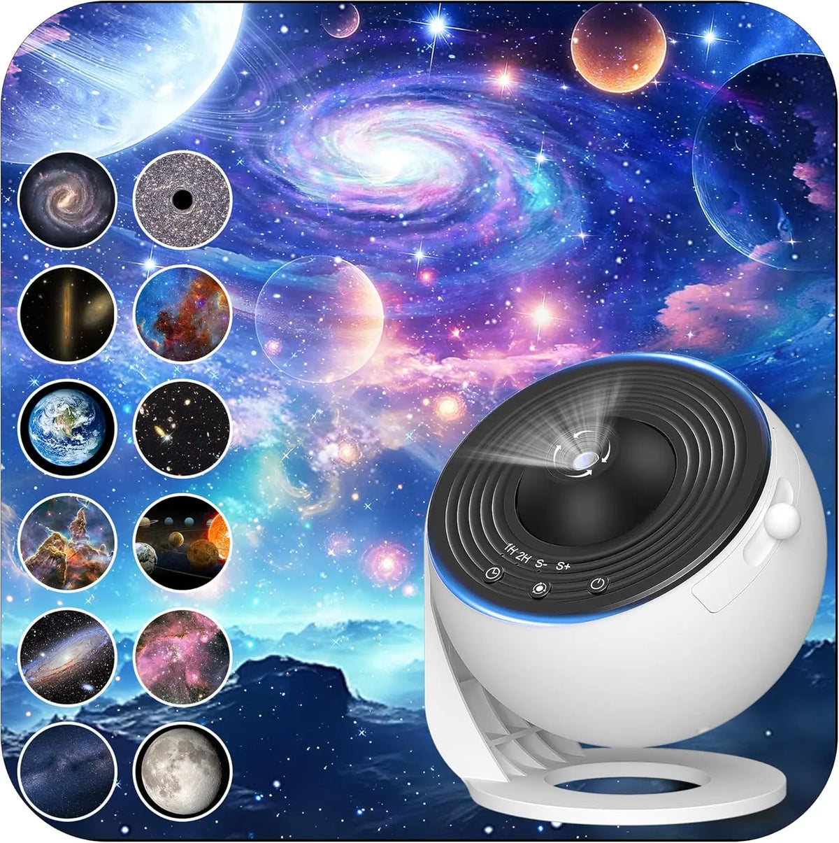 Aiopp Galaxy Projector For Bedroom With HD Star Projection And 13 Film Discs