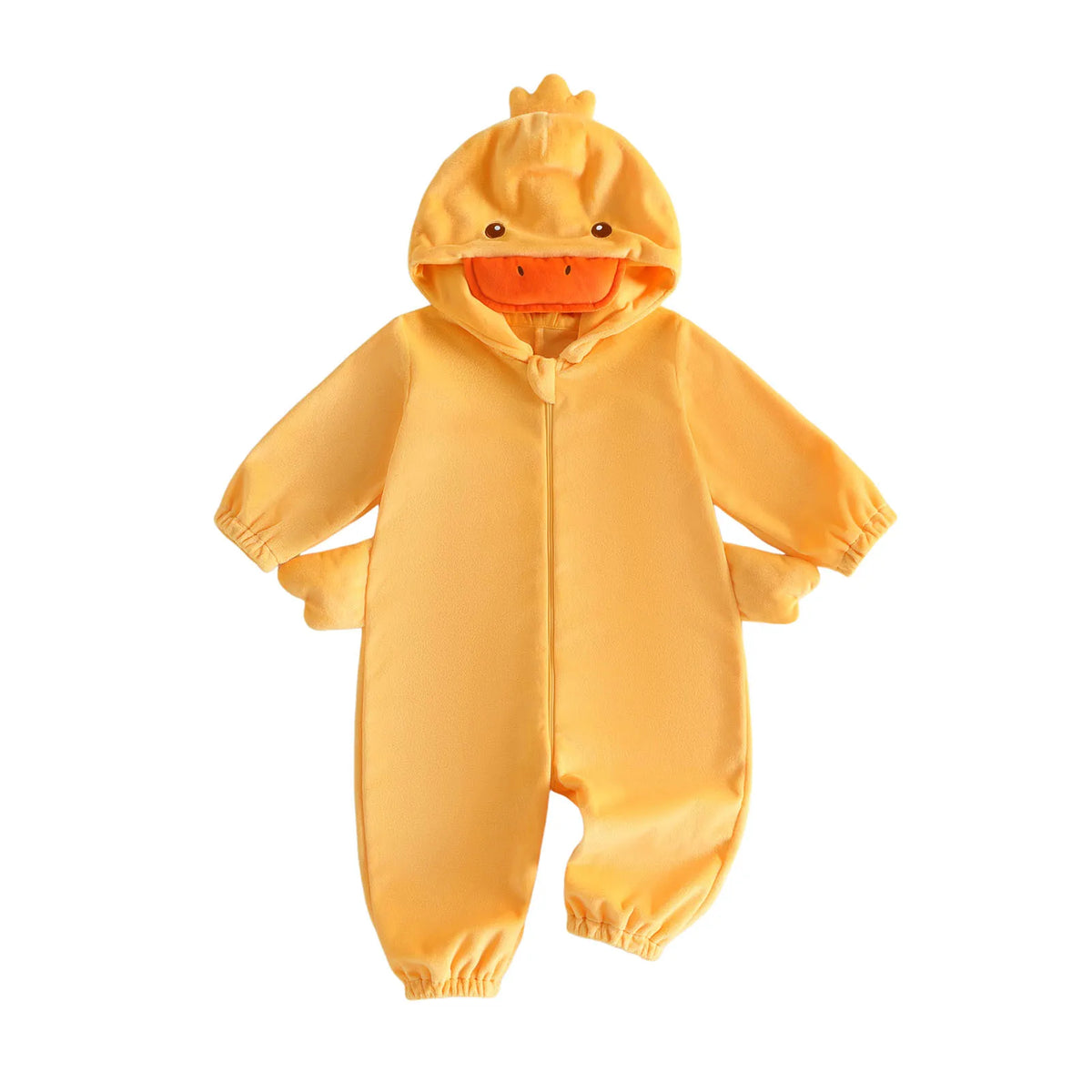 Pudcoco Winter Baby Hooded Long Sleeve Plush Zipper Romper