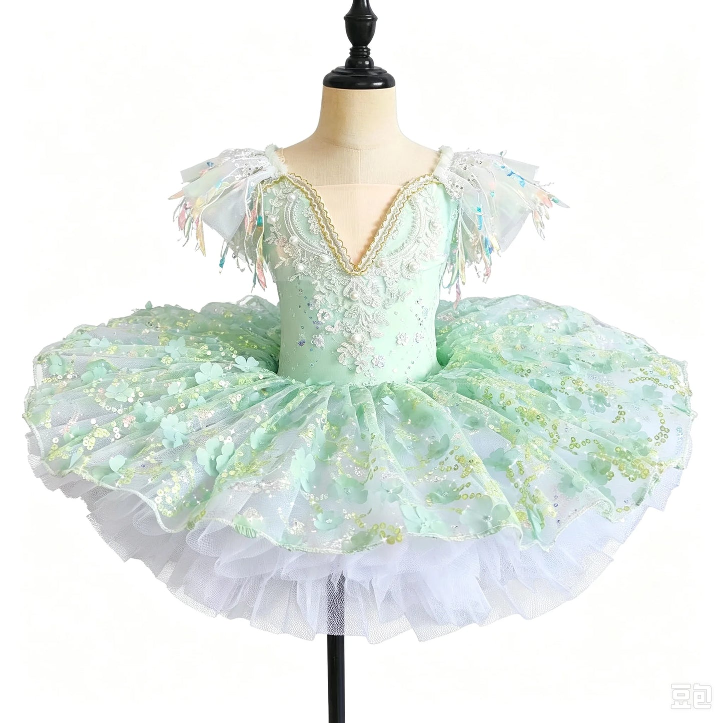 Toddler Girls Little Swan Ballet Dress Kids Fluffy Tulle Skirt Baby Dance Outfit For Kindergarten Catwalk Stage Show