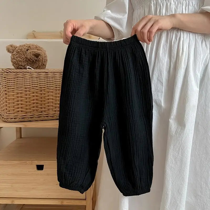 Kids Anti Mosquito Pants Unisex Lightweight Polyester Elastic Waist